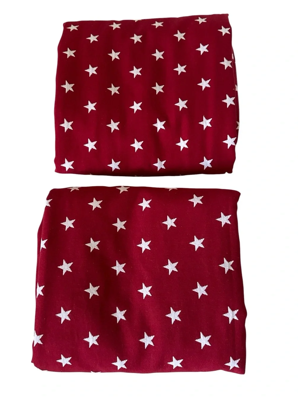 Pottery Barn Kids Red Curtain Panels with White Stars